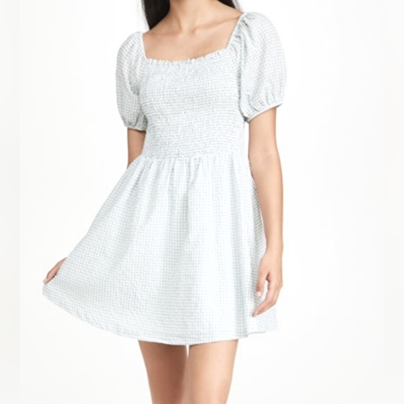 Lost & Wander Green Gingham Picnic Mind Mini Dress XL - Picture 1 of 7